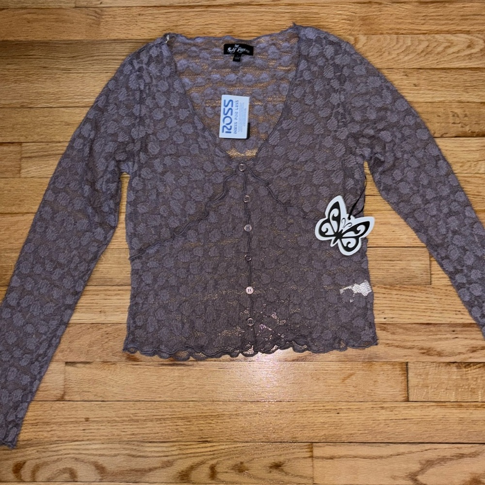 LAST CHANCE TIL 6/1! BOGO FREE! NWT Self Esteem Women’s Sheer Floral shirt